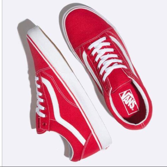 Rare vans old skool red ALL FABRIC - Picture 1 of 4